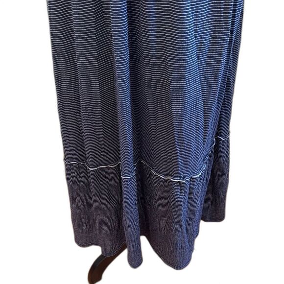 Max Studio Navy Blue/White Striped Sleeveless Dress. Size Small - Picture 5 of 10